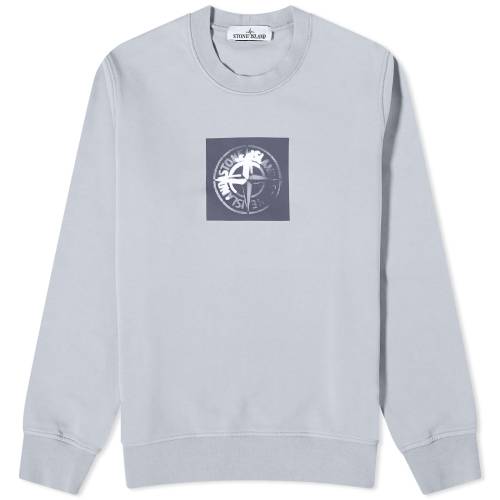 ストーンアイランド クルー スウェット スウェットトレーナー メンズ 【 STONE ISLAND STONE ISLAND INSTITUTIONAL ONE BADGE PRINT CREW SWEAT / DUST 】 メンズファッション トップス ニット セーター