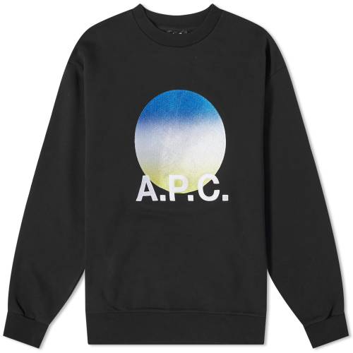 アー・ペー・セー クルー スウェット 黒色 ブラック A.P.C. スウェットトレーナー メンズ 【 SUNSET CREW SWEAT / BLACK 】 メンズファッション トップス ニット セーター