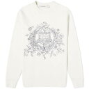 ゴールデングース クルー スウェット 白色 ホワイト スウェットトレーナー & メンズ 【 GOLDEN GOOSE GOLDEN GOOSE CREST EMBROIDERY CREW SWEAT / HERITAGE WHITE & ELCIPSE 】 メンズファッション トップス ニット