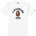 アベイシングエイプ クラシック カレッジ Tシャツ 白色 ホワイト メンズ 【 A BATHING APE A BATHING APE CLASSIC COLLEGE T-SHIRT / WHITE 】 メンズファッション トップス カットソー