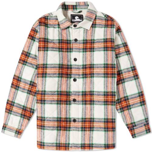 GhEC F zCg  bh & Y y EDWIN SVEN LINED OVERSHIRT / WHITE & RED CHECK z Yt@bV gbvX
