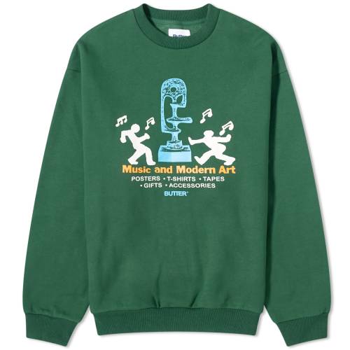 クルー スウェット フォレスト スウェットトレーナー メンズ 【 BUTTER GOODS BUTTER GOODS GALLERY CREW SWEAT / FOREST 】 メンズファッション トップス ニット セーター