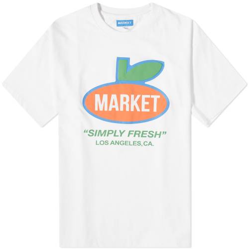 楽天スニケスフレッシュ Tシャツ 白色 ホワイト メンズ 【 MARKET SIMPLY FRESH T-SHIRT / WHITE 】 メンズファッション トップス カットソー