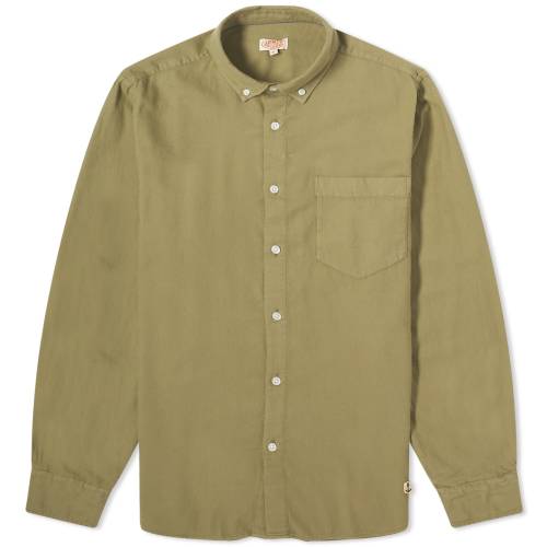 A[bNX _E I[u Y y ARMOR-LUX BUTTON DOWN FLANNEL SHIRT / OLIVE z Yt@bV gbvX