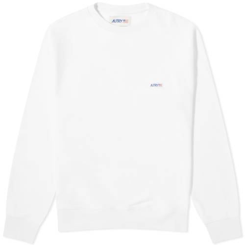 ロゴ クルー スウェット 白色 ホワイト スウェットトレーナー メンズ 【 AUTRY FLAG LOGO CREW SWEAT / WHITE 】 メンズファッション トップス ニット セーター