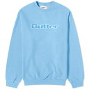 ロゴ クルー スウェット スウェットトレーナー メンズ 【 BUTTER GOODS BUTTER GOODS CORD LOGO CREW SWEAT / CORNFLOWER 】 メンズファッション トップス ニット セーター