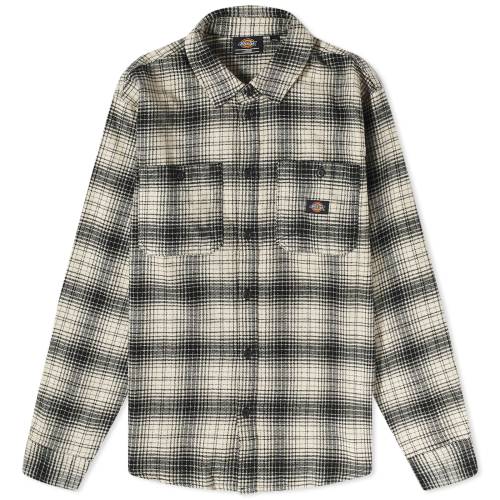 fBbL[Y DF O[ Y y DICKIES EVANSVILLE FLANNEL OVERSHIRT / WHITECAP GREY z Yt@bV gbvX