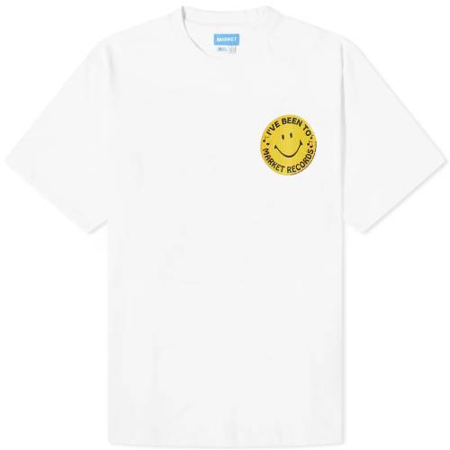 楽天スニケス【★スーパーSALE★6/11深夜2時迄】Tシャツ 白色 ホワイト メンズ 【 MARKET SMILEY AFTERHOURS T-SHIRT / WHITE 】 メンズファッション トップス カットソー