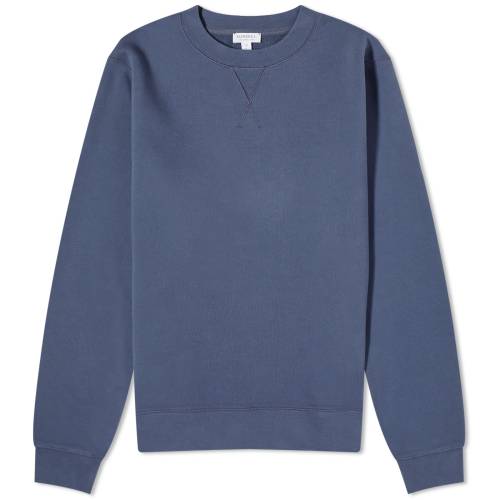 サンスペル クルー トレーナー 青色 ブルー スウェットトレーナーER メンズ 【 SUNSPEL LOOPBACK CREW SWEATER / SLATE BLUE 】 メンズファッション トップス ニット セーター