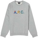 アー・ペー・セー ロゴ クルー スウェット 灰色 グレー A.P.C. スウェットトレーナー メンズ 【 SHAUN TARTAN LOGO CREW SWEAT / HEATHERED GREY 】 メンズファッション トップス ニット セーター