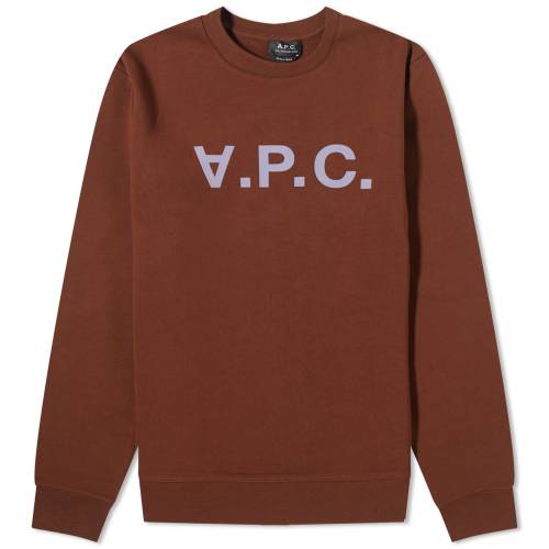 アー・ペー・セー ロゴ クルー スウェット A.P.C. スウェットトレーナー メンズ 【 VPC LOGO CREW SWEAT / CHOCOLATE 】 メンズファッション トップス ニット セーター