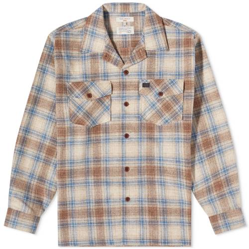 k[fB[W[Y W[Y x[W k[fB[W[Y Y y NUDIE JEANS CO NUDIE VINCENT PLAID CHECK OVERSHIRT / BEIGE z Yt@bV gbvX