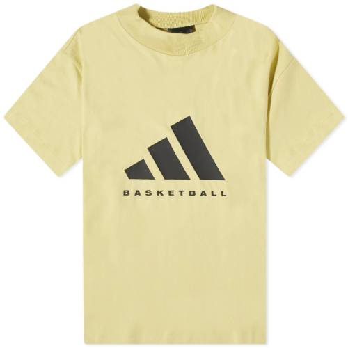 アディダス アディダス バスケットボール ロゴ Tシャツ ゴールド メンズ 【 ADIDAS BASKETBALL LOGO T-SHIRT / HALO GOLD 】 メンズファッション トップス カットソー