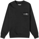 メゾン マルジェラ クルー スウェット 黒色 ブラック スウェットトレーナー メンズ 【 MM6 MAISON MARGIELA MM6 MAISON MARGIELA 3-LAYER CREW SWEAT / BLACK 】 メンズファッション トップス ニット セーター