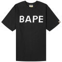 アベイシングエイプ ロゴ Tシャツ 黒色 ブラック メンズ 【 A BATHING APE A BATHING APE CRYSTAL STONE BAPE LOGO T-SHIRT / BLACK 】 メンズファッション トップス カットソー