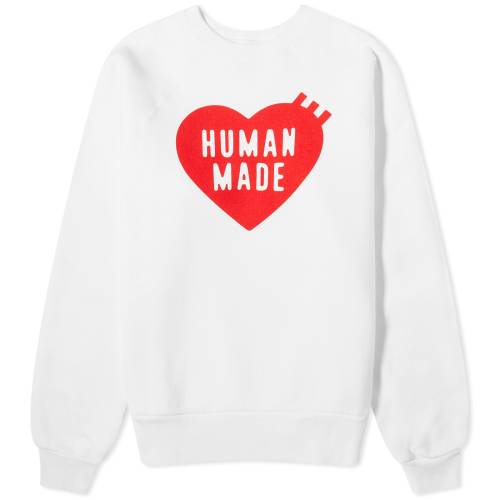 ヒューマンメイド クルー スウェット 白色 ホワイト スウェットトレーナー メンズ 【 HUMAN MADE HUMAN MADE HEART CREW SWEAT / WHITE 】 メンズファッション トップス ニット セーター