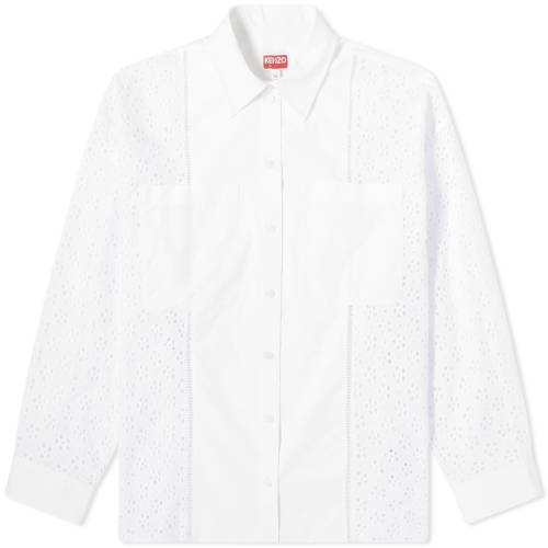 白色 ホワイト レディース 【 KENZO PARIS KENZO BRODERIE ANGLAISE SHIRT / OFF WHITE 】 レディースファッション トップス