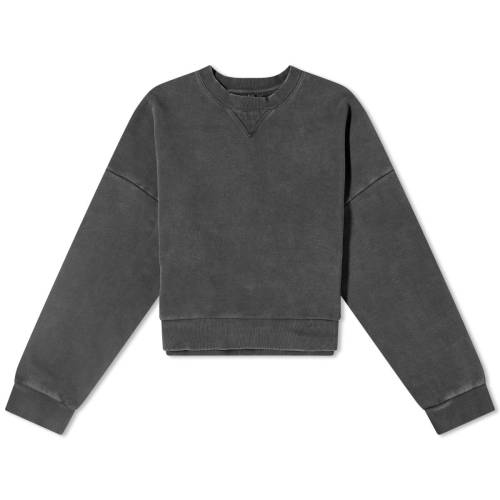 ボックス クルー スウェット 黒色 ブラック スウェットトレーナー レディース 【 ENTIRE STUDIOS ENTIRE STUDIOS BOX CREW SWEAT / WASHED BLACK 】 レディースファッション トップス ニット セーター