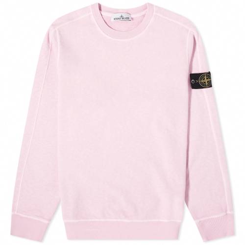 ストーンアイランド クルー スウェット ピンク スウェットトレーナー メンズ 【 STONE ISLAND STONE ISLAND GARMENT DYED MALFILE CREW SWEAT / PINK 】 メンズファッション トップス ニット セーター