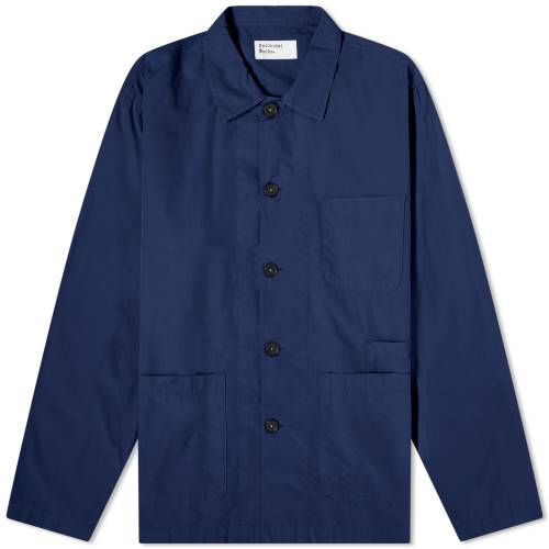 jo[T[NX F lCr[ Y y UNIVERSAL WORKS UNIVERSAL WORKS ORGANIC POPLIN BAKERS OVERSHIRT / NAVY z Yt@bV gbvX