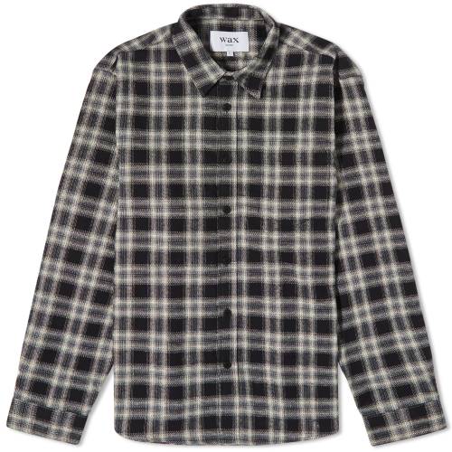 F ubN F zCg & Y y WAX LONDON WAX LONDON FLANNEL CHECK SHELLY SHIRT / BLACK & WHITE z Yt@bV gbvX