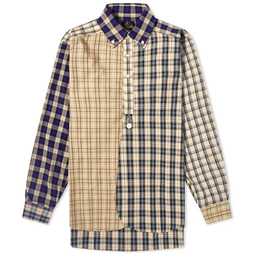 j[hY NCW[ J[L Y y NEEDLES CRAZY PLAID SHIRT / KHAKI z Yt@bV gbvX