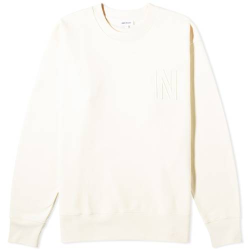 ノースプロジェクツ ロゴ クルー スウェット スウェットトレーナー メンズ 【 NORSE PROJECTS NORSE PROJECTS ARNE RELAXED N LOGO CREW SWEAT / ECRU 】 メンズファッション トップス ニット セーター