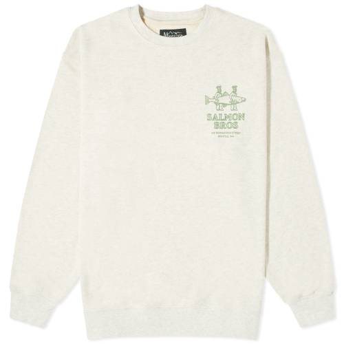 マナスタッシュ クルー スウェット スウェットトレーナー メンズ 【 MANASTASH SALMON BROTHERS CREW SWEAT / OATMEAL 】 メンズファッション トップス ニット セーター