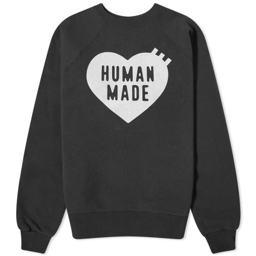 ヒューマンメイド クルー スウェット 黒色 ブラック スウェットトレーナー メンズ 【 HUMAN MADE HUMAN MADE HEART CREW SWEAT / BLACK 】 メンズファッション トップス ニット セーター