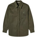 @eBm S I[u Y y VALENTINO V LOGO OVERSHIRT / OLIVE z Yt@bV gbvX