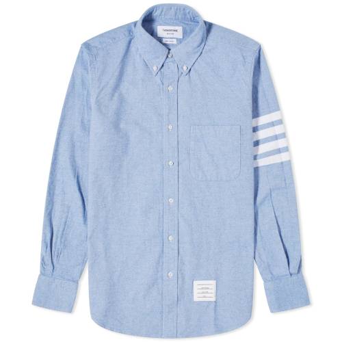 トム ブラウン ダウン 青色 ブルー メンズ 【 THOM BROWNE THOM BROWNE 4 BAR BUTTON DOWN FLANNEL SHIRT / LIGHT BLUE 】 メンズファッション トップスのサムネイル