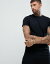 プル&ベア オーガニック コットン Tシャツ イン 黒 ブラック PULL&BEAR メンズ 男性用 トップス 【 BLACK ORGANIC COTTON TSHIRT IN 】
