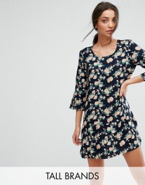 プリント y.a.s トール 3 4 スリーブ フローラル ドレス ワンピース tall shanti sleeve floral print dress レディースファッション