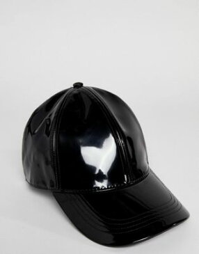 キャップ 帽子 黒 ブラック レディース 女性用 【 BLACK MONKI PU CAP 】