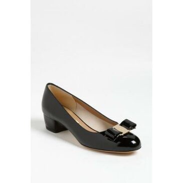 サルヴァトーレ ポンプ ブラック 黒 レザー シューズ 靴 レディース靴 パンプス 【 PUMP BLACK SALVATORE FERRAGAMO VARA LEATHER 】