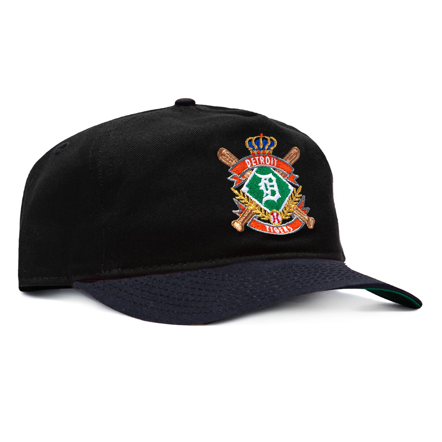 ニューエラ New Era 【 19Twenty MLB Crest Detroit Tigers Snapback Pre-curved Hat 】 デトロイト・タイガース Snapback スナップバック バッグ Black/Navy 黒色 ブラック 紺色 ネイビー