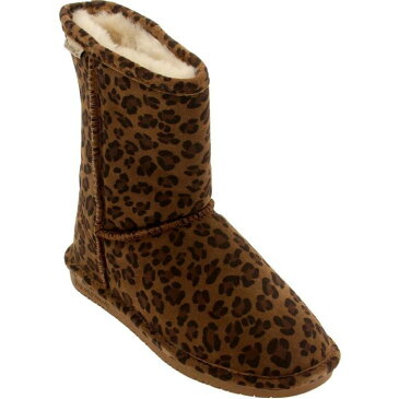 【海外限定】ウーメン エマ ショーツ ハーフパンツ ブーツ ヒッコリー 【 BEARPAW WOMEN EMMA SHORT BOOT BROWN HICKORY LEOPARD 】