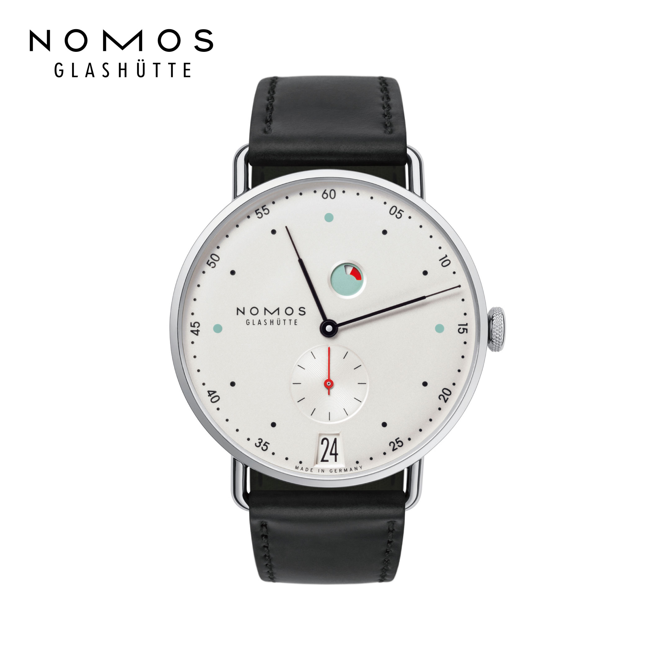 ノモスグラスヒュッテ　メトロパワーリザーブ　MT1D4W2　NOMOS Glashütte　Metro date power reserve　37mm　手巻き　ドイツ製　機械式腕時計　1101