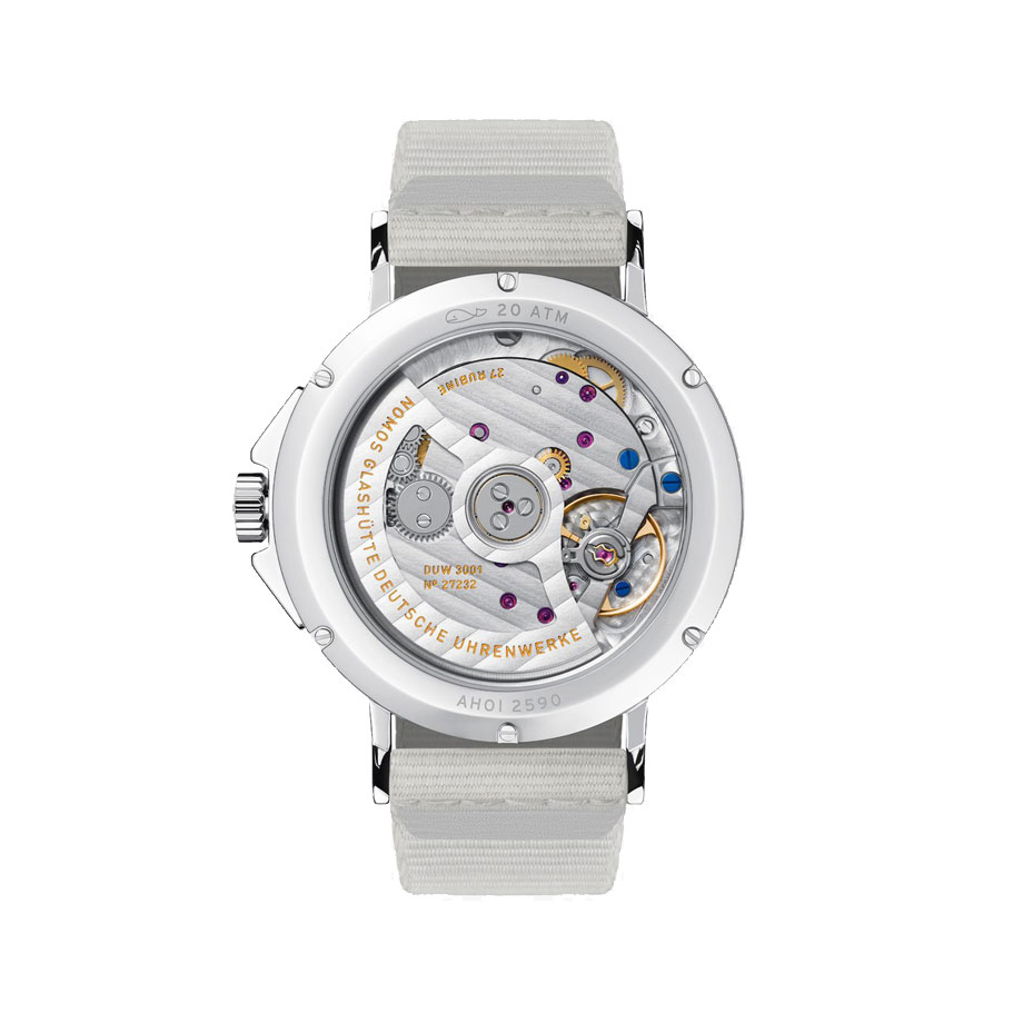 ノモスグラスヒュッテ　アホイ　ネオマティック　AH130011W2 560　NOMOS Glashütte　 Ahoi neomatik　36mm　自動巻　ドイツ製　機械式腕時計 　最大20気圧　防水　水泳　ヨット　サーフィン　ダイビング