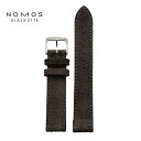 NOMOS Glashutte ノモスグラスヒュッテ 交換ベルト ベロア レザー ダークグレー アンスラサイト Velour Leather anthracite genuine st..