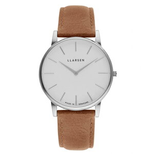 商品画像：Watch Concierge Fortune Squareで人気のLLARSEN 2019AWコレクション OLIVER (LW47) Steel with Camel leather strap Made in Denmark 正規輸入代理店 エルラーセン 北欧 上質 上品 デザイン ミニマル シンプル ベーシック ベストセラー ギフト ペアモデル ペアウォッチ