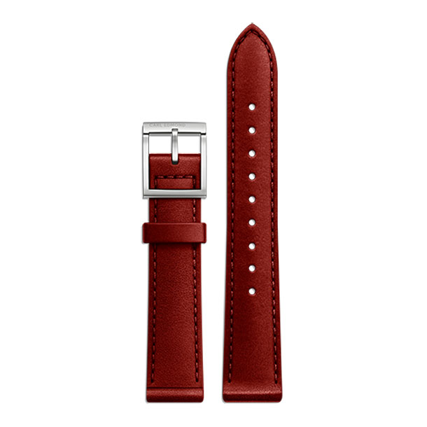 CARL EDMOND カールエドモンド Dark Maroon Leather Strap 18mm ペアウォッチ ユニセックス メンズ レディース 腕時計 スウェーデン 北欧 ブランド 人気 Tärnsjö社オーガニックレザー使用 ダークマルーン（あずき色） ストラップ 18mm幅 CESDM18