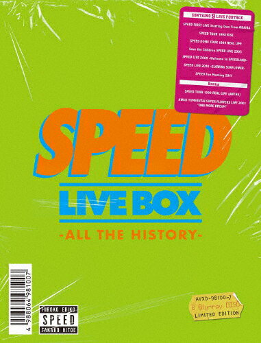 【送料無料】[枚数限定][限定版]SPEED LIVE BOX ー ALL THE HISTORY ー(初回生産限定盤)/SPEED[Blu-ray]【返品種別A】