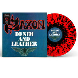 【送料無料】[枚数限定][限定]DENIM AND LEATHER [RED & BLACK SPLATTER VINYL] 【輸入盤】【アナログ盤】▼/SAXON[ETC]【返品種別A】