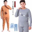 綿 大きいサイズ スムース素材 上下セット キッズ キッズ 寝巻 長袖パジャマ 男の子 コットン 長袖 ジュニア 薄手 子供服 女の子 ルームウェア 総柄 男児...