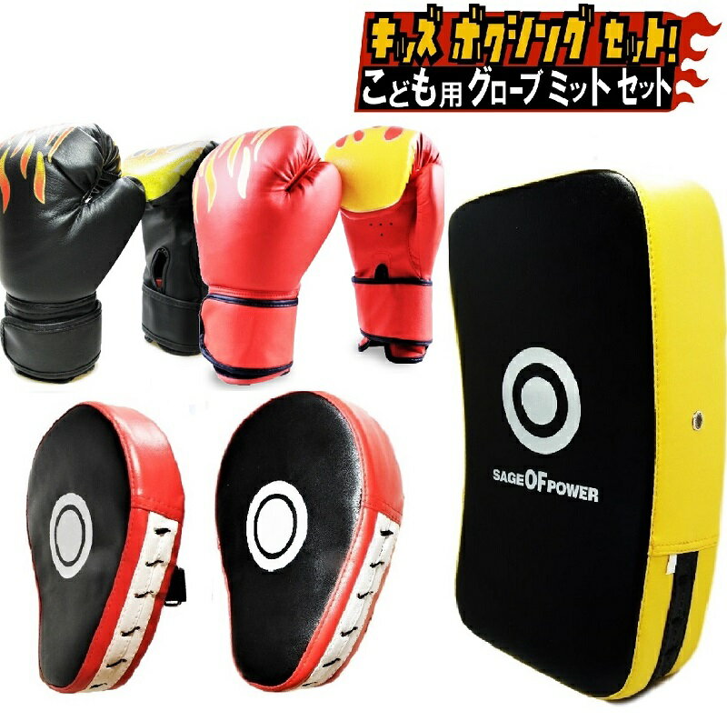 子供用 ボクシング グローブ 2組 湾曲型 ミット 兄弟 セット キック ミット 親子 セット キッズ パンチング 格闘技 トレーニング 戦いごっこ 運動不足 ...