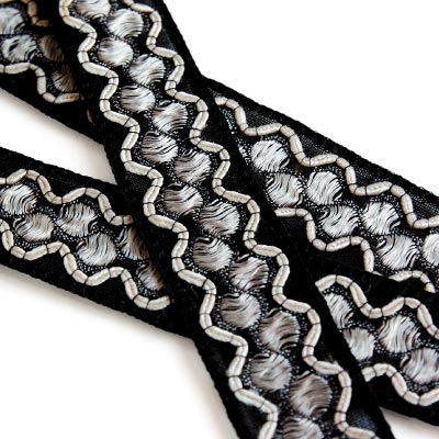 ヴィンテージ刺繍リボン(幾何柄) 1m