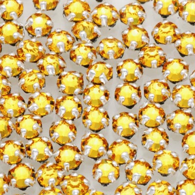 爪付き 円形クリスタル 3mm Sunflower ＜10個入り＞