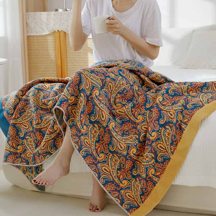 大判 ブランケット ビーチタオル タオルブランケット 総柄 タオルケット 北欧 おしゃれ バスタオル 厚手 綿 90*180cm アウトドア お昼寝 冷房対策 ビーチ ジャガード タオル バスタオル キャンプ ガーゼ プール 防寒 ひざ掛け コットン ギフト プレゼント 送料無料 [2]