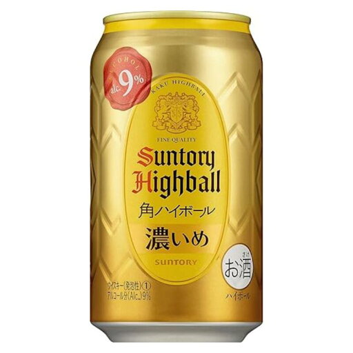 サントリー 角ハイボール 濃いめ 350ml 缶 ケース 24本 9% サントリー 角ハイボール 濃いめ 350ml 缶 ケース 24本 9%